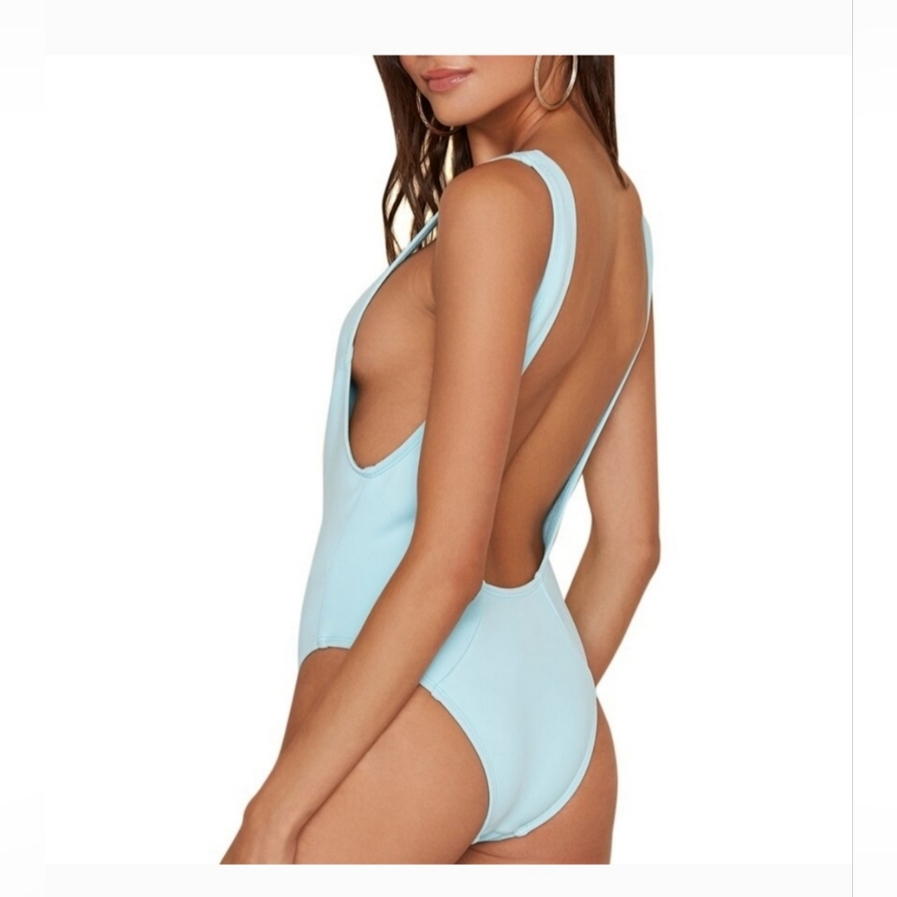 Brand New Dippin Daisy Burnt Orange One-Piece Low Back, Cheeky, SCUBA Swimsuit - Picture 7 of 7